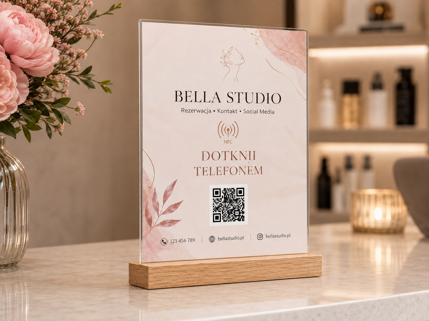 Personalizowany stojak NFC ZBLIŻ
